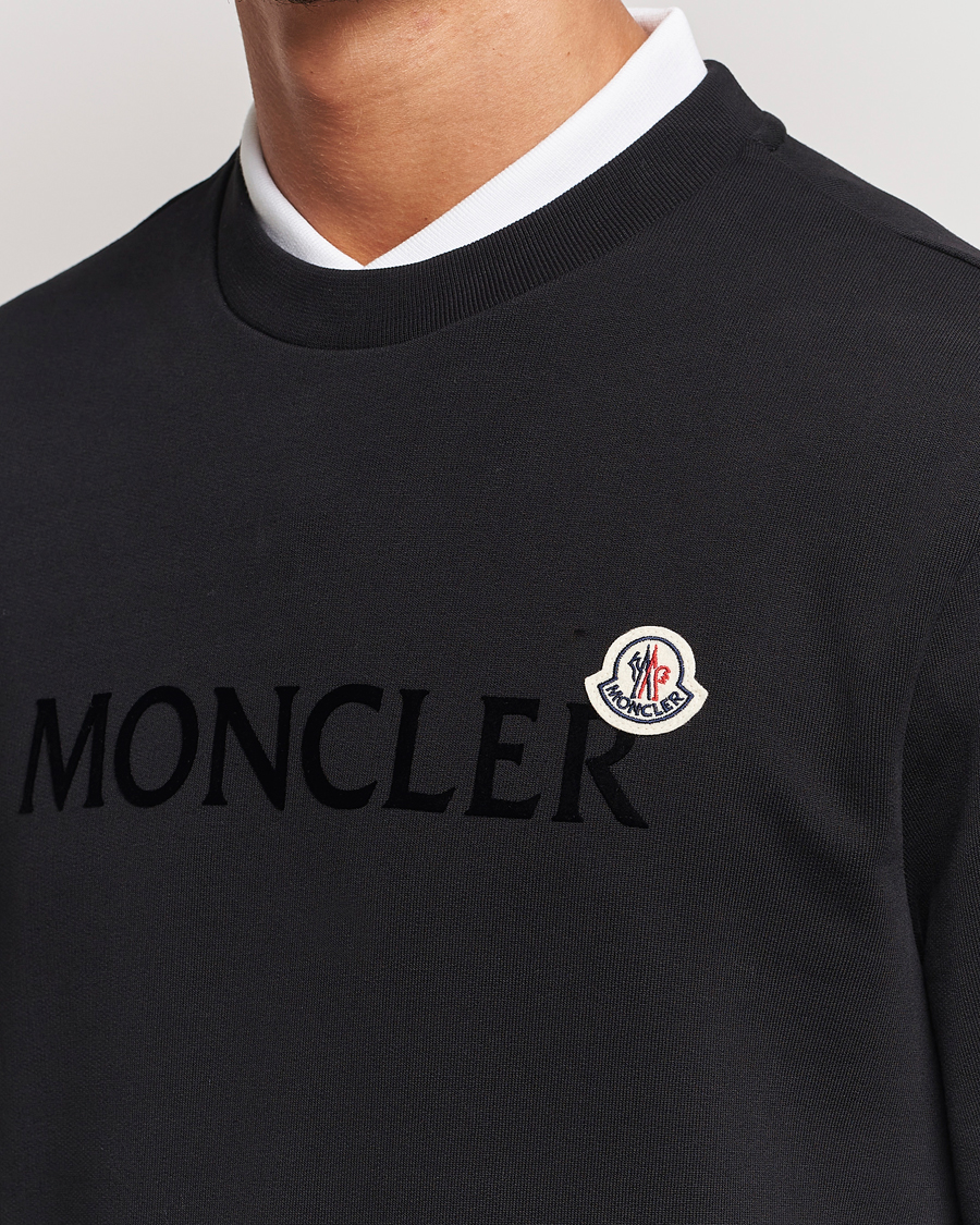 Herre | Trøjer | Moncler | Lettering Logo Sweatshirt Black