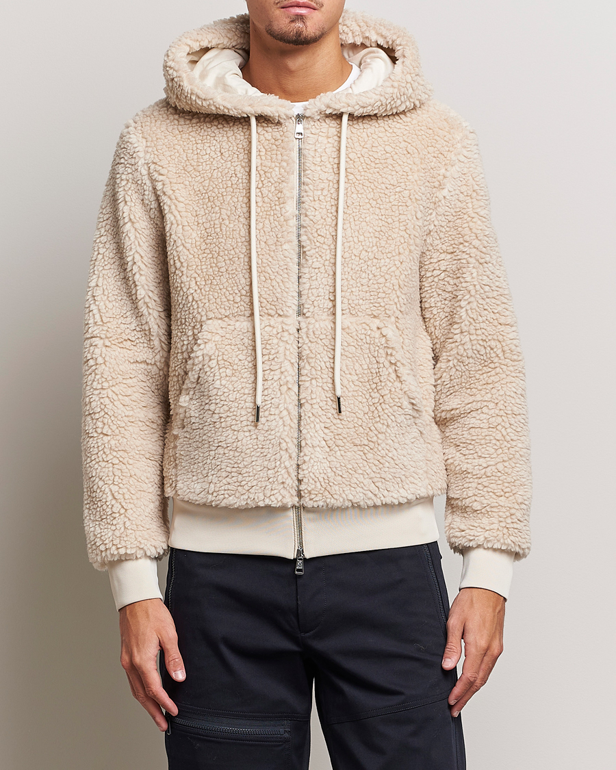 Herre | Fleecetrøjer | Moncler | Hooded Zip Cardigan Off White