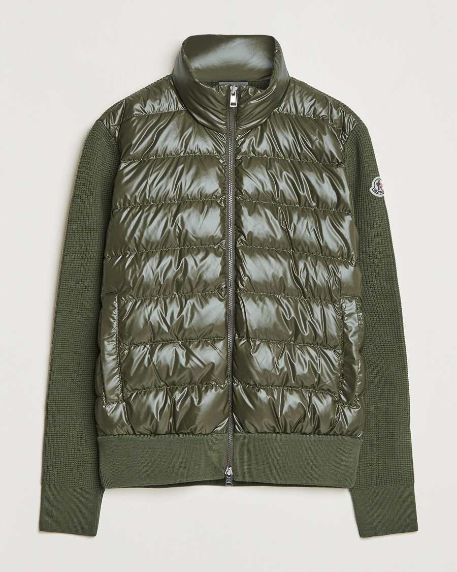 Herre | Trøjer | Moncler | Hybrid Zip Cardigan Dark Green