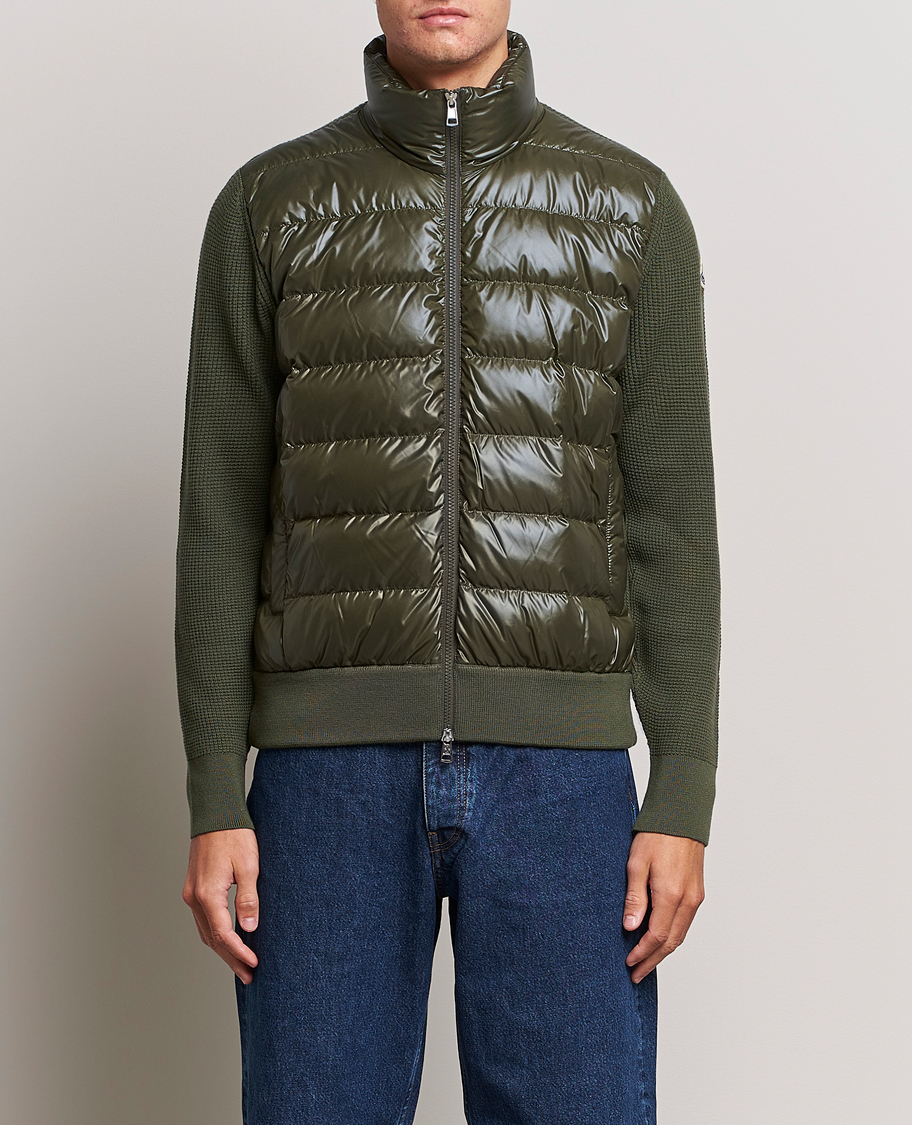 Herre | Trøjer | Moncler | Hybrid Zip Cardigan Dark Green