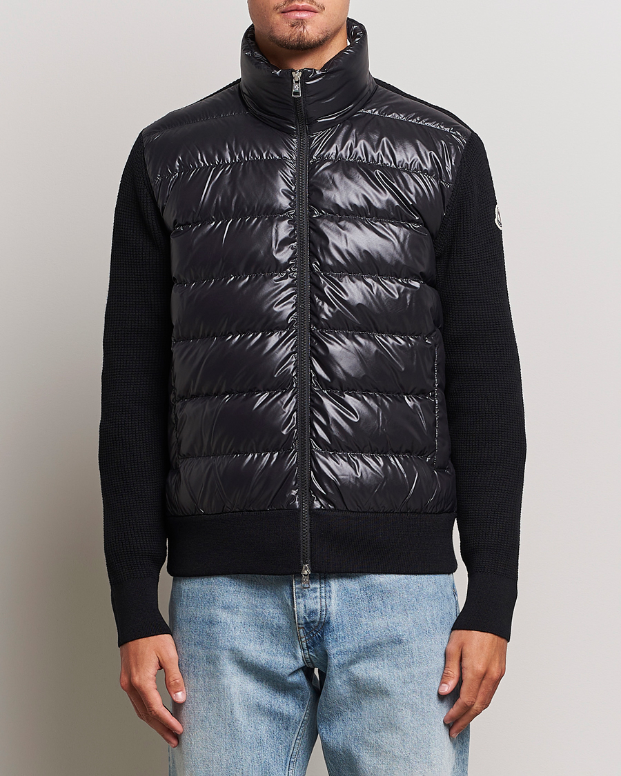Herre | Trøjer | Moncler | Hybrid Zip Cardigan Black