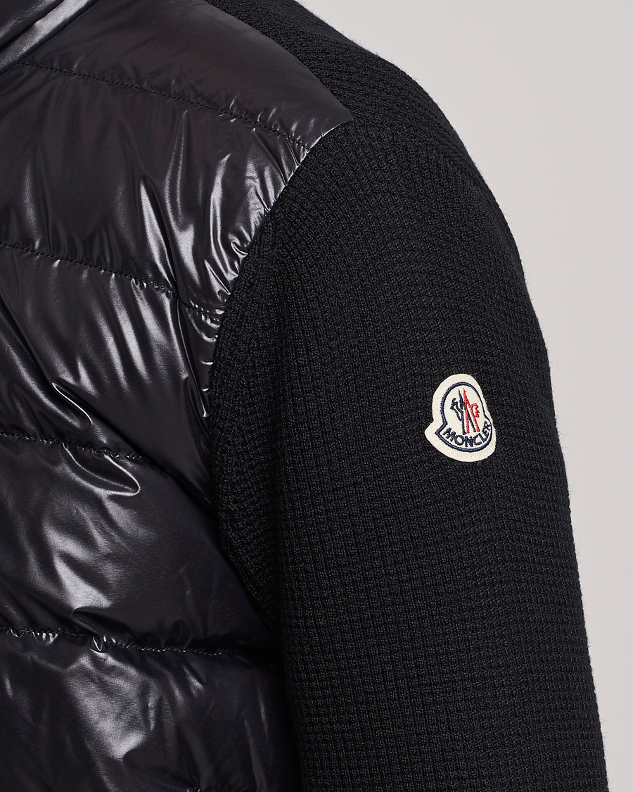 Herre | Trøjer | Moncler | Hybrid Zip Cardigan Black