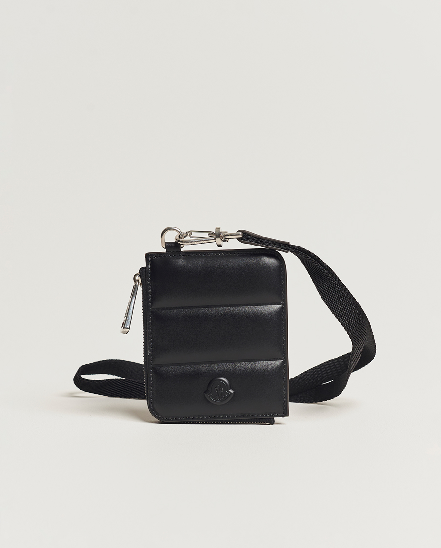 Herre | Moncler Strap Leather Wallet Black | Moncler | Strap Leather Wallet Black