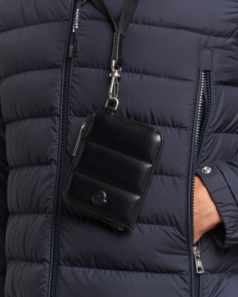Herre | Punge | Moncler | Strap Leather Wallet Black