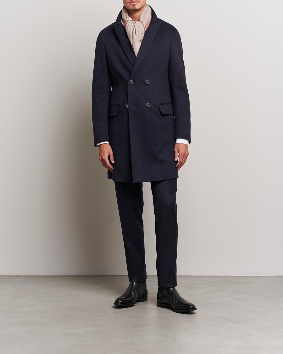 Herre | Jakker | Zegna | Wool/Cashmere Double Breasted Coat Navy