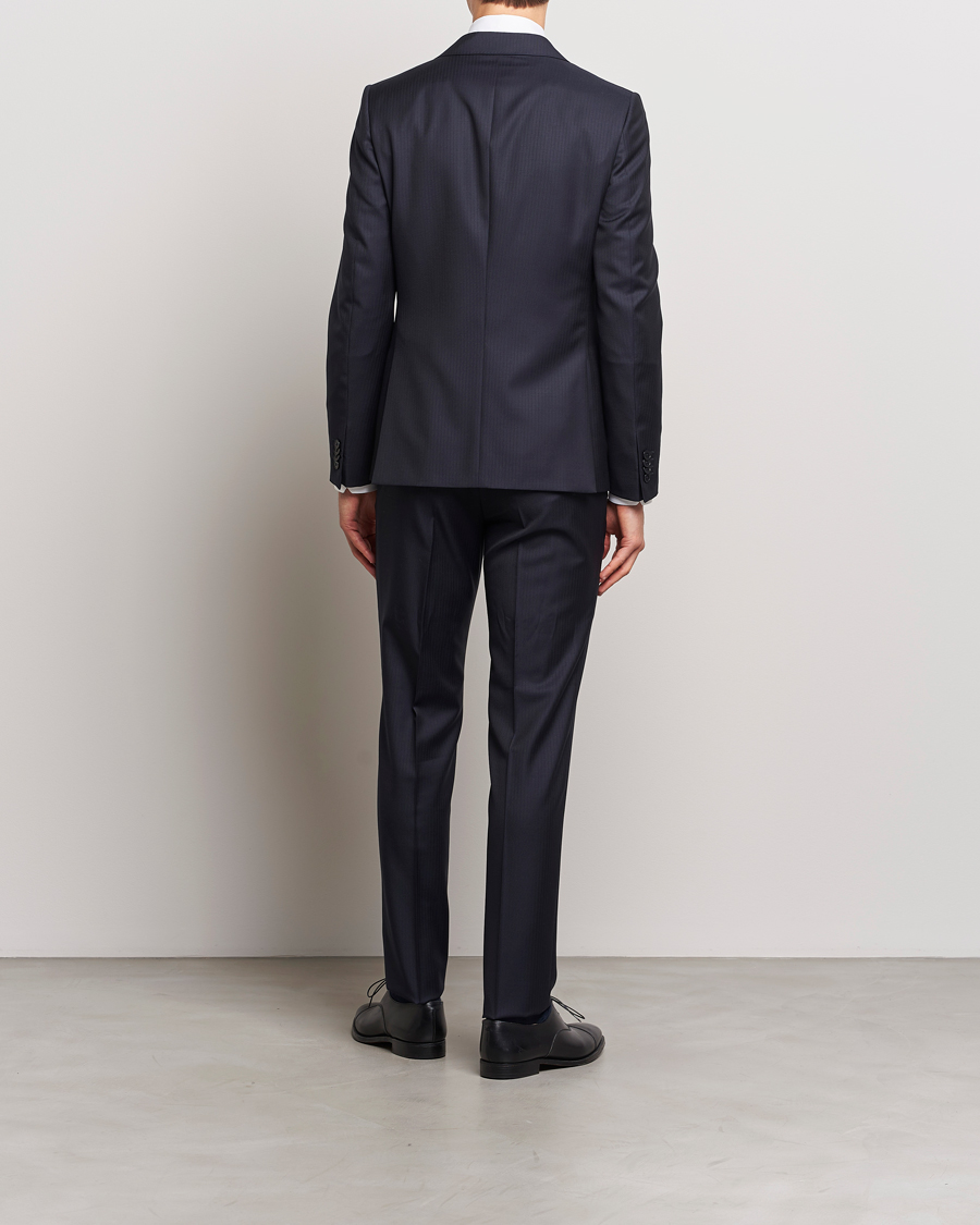 Herre | Jakkesæt | Zegna | Tailored Tonal Stripe Wool Suit Navy