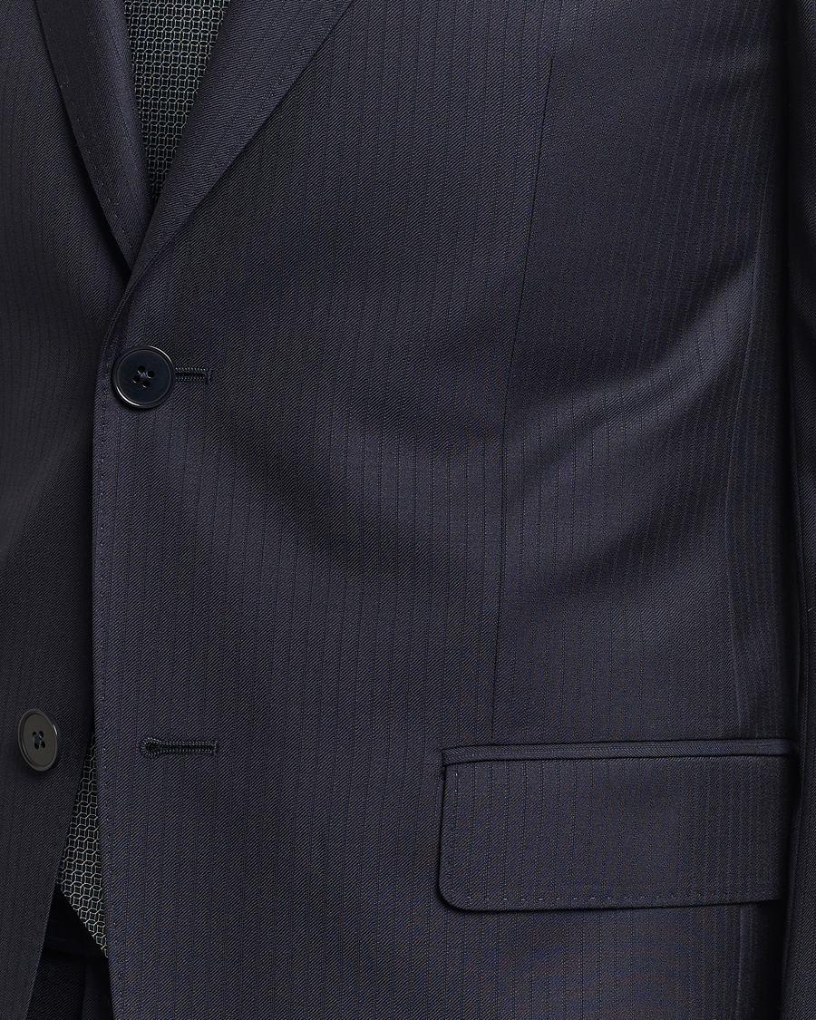 Herre | Jakkesæt | Zegna | Tailored Tonal Stripe Wool Suit Navy