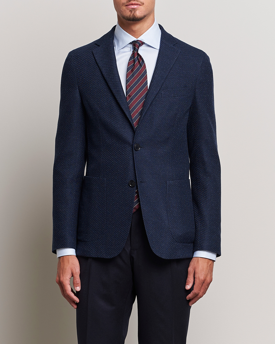 Herre | Blazere & jakker | Zegna | Unconstructed Structured Wool Blazer Navy