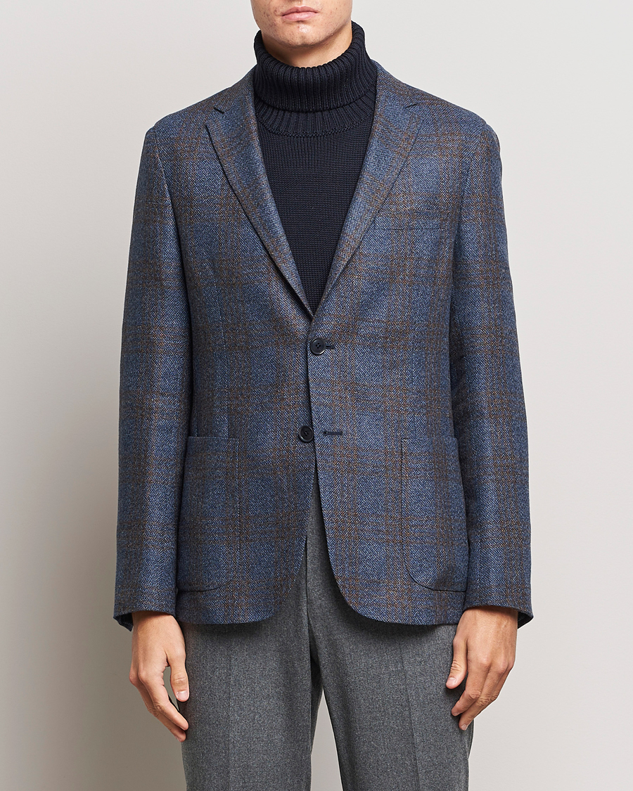 Herre | Blazere & jakker | Zegna | Unconstructed Check Wool Blazer Navy