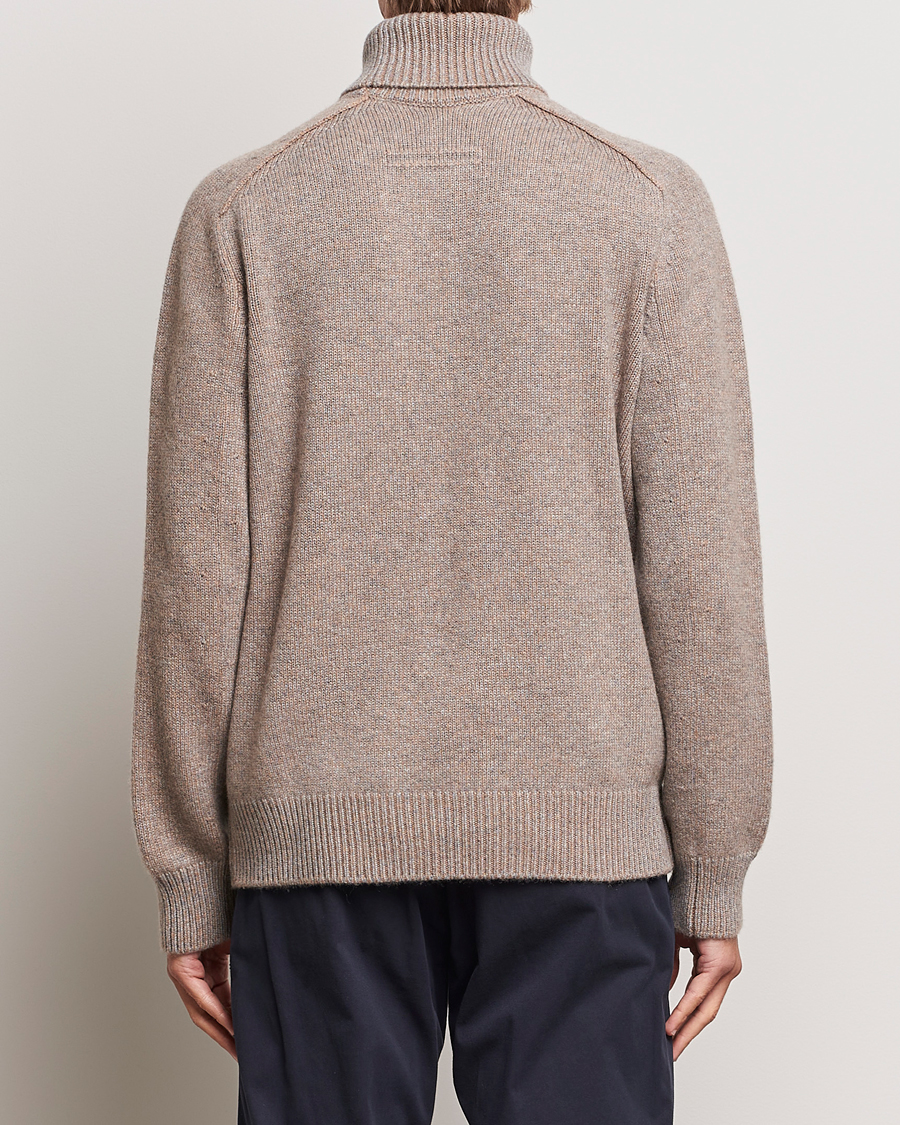 Herre | Trøjer | Zegna | 5 Gauge Cashmere Rollneck Beige Melange