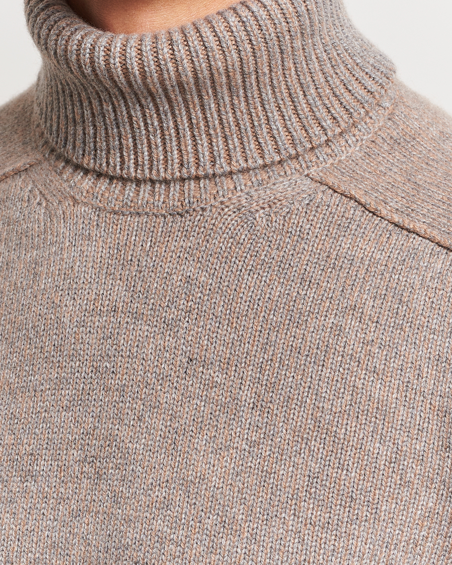 Herre | Trøjer | Zegna | 5 Gauge Cashmere Rollneck Beige Melange