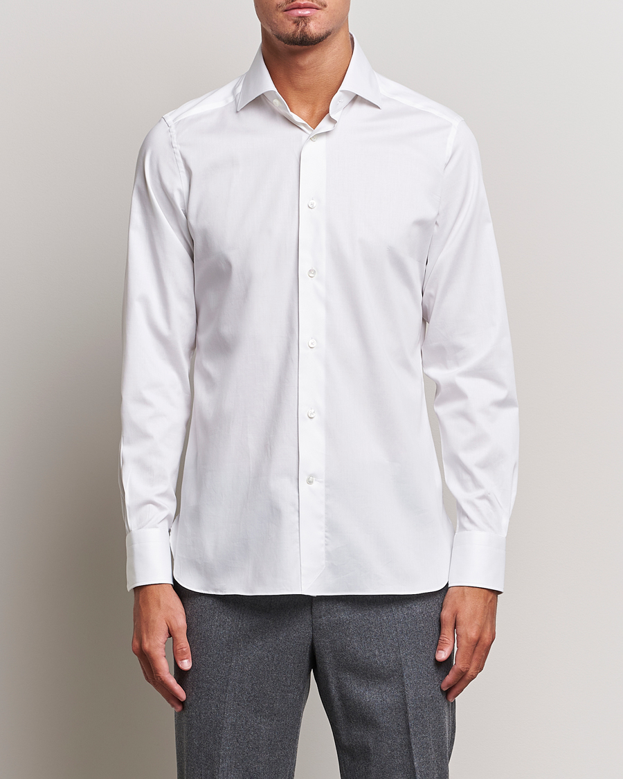 Herre | Luxury Brands | Zegna | Slim Fit Dress Shirt White