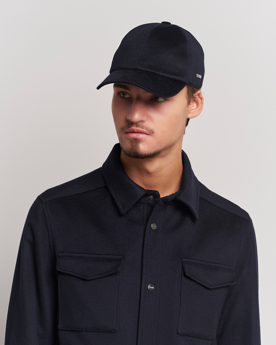 Herre |  | Zegna | Cashmere Baseball Cap Navy