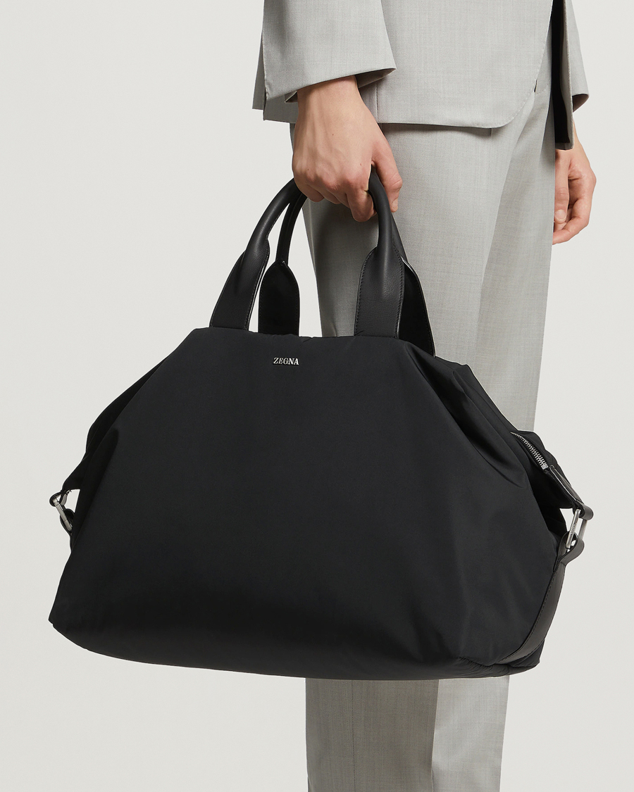 Herre | Zegna Luxury Nylon Holdall Black | Zegna | Luxury Nylon Holdall Black