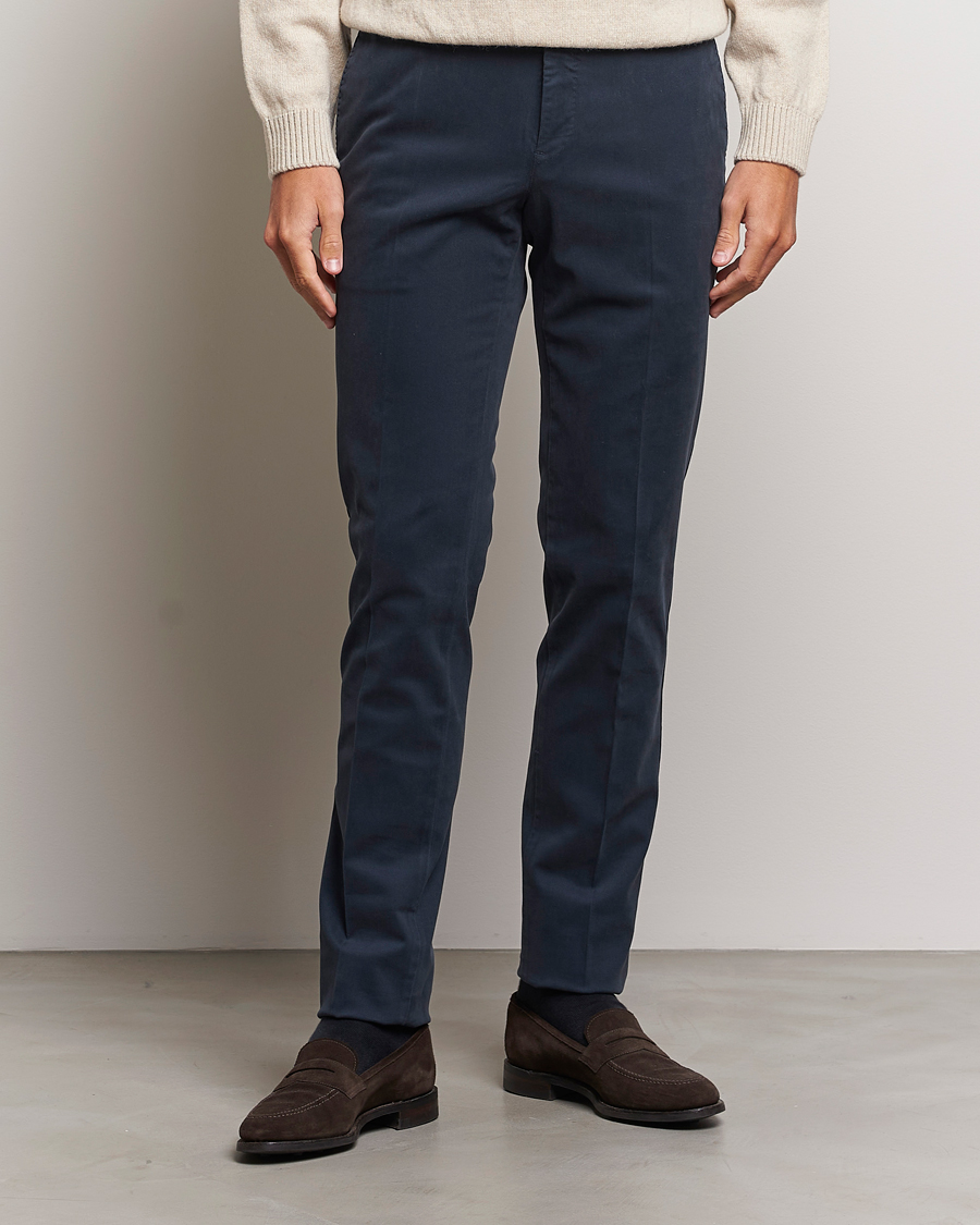 Herre | Bukser | PT01 | Slim Fit Cotton Stretch Chinos Navy