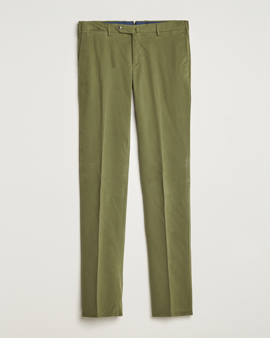 Herre | Bukser | PT01 | Slim Fit Cotton Stretch Chinos Dark Green