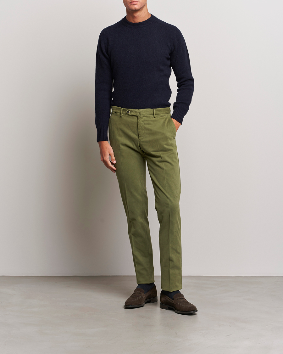 Herre | Bukser | PT01 | Slim Fit Cotton Stretch Chinos Dark Green