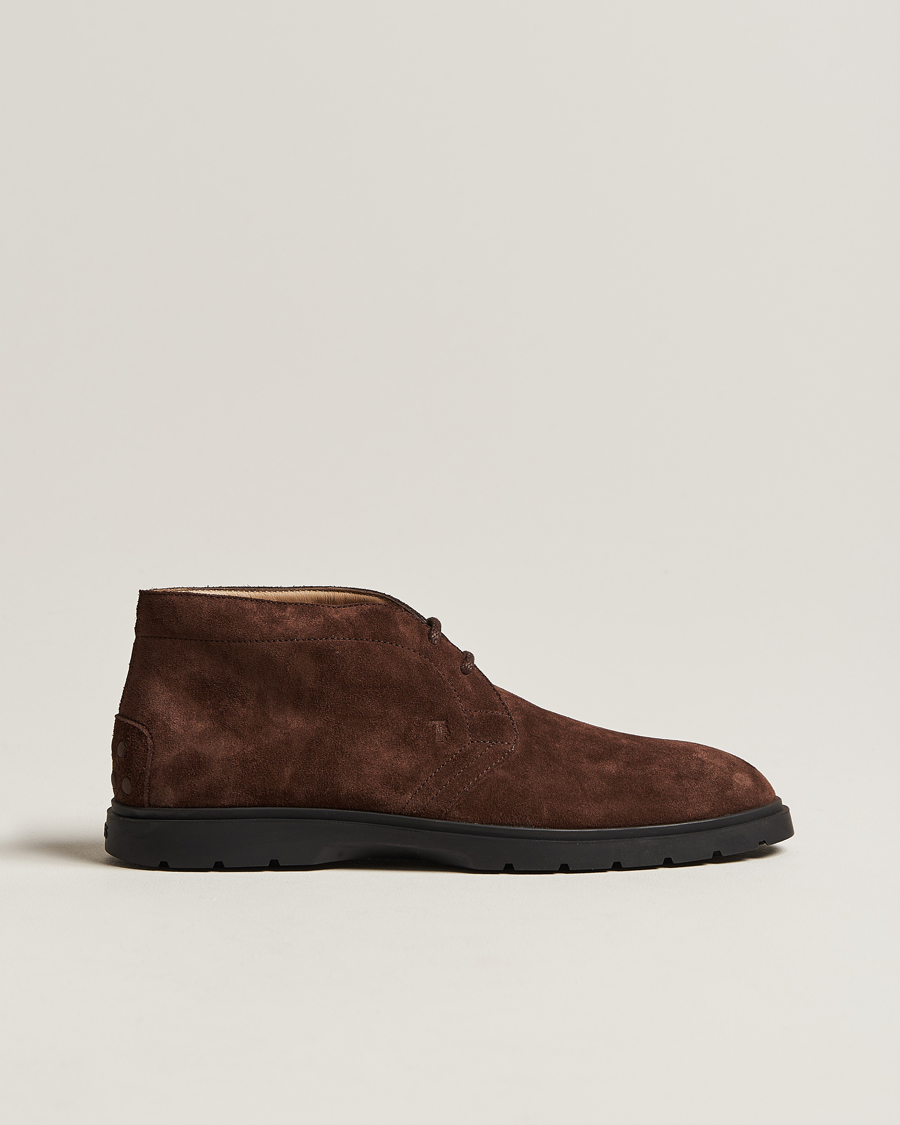 Herre | Tod's Polacchino Chukka Boots Dark Brown Suede | Tod's | Polacchino Chukka Boots Dark Brown Suede