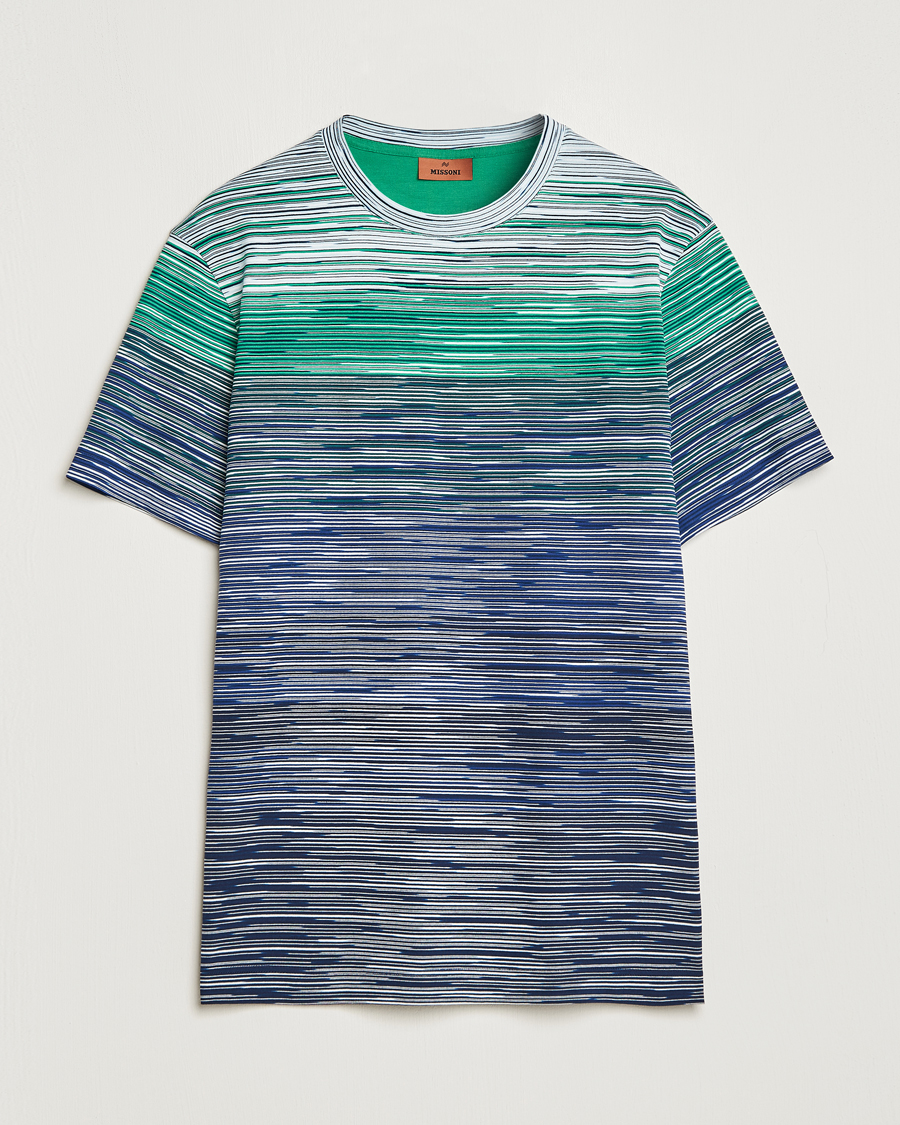 Herre | T-Shirts | Missoni | Space Dyed Degrade T-Shirt Blue/Green