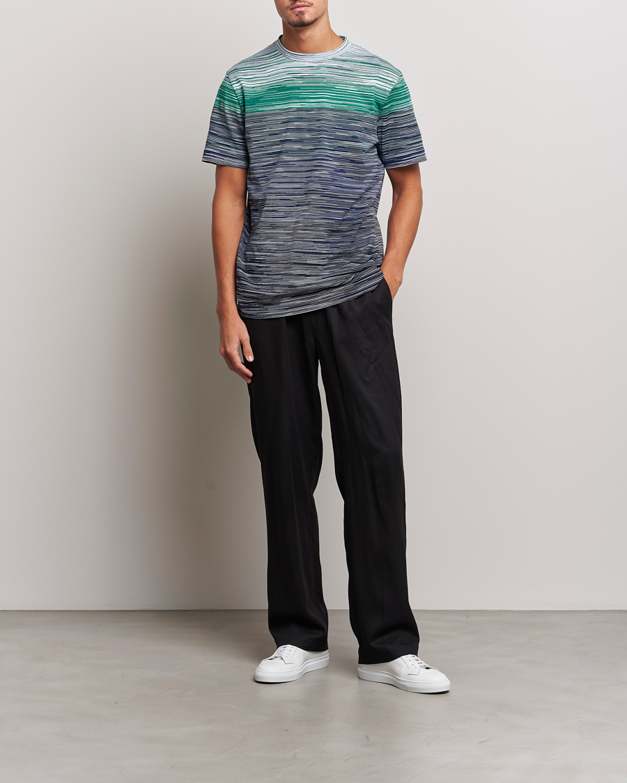 Herre | T-Shirts | Missoni | Space Dyed Degrade T-Shirt Blue/Green