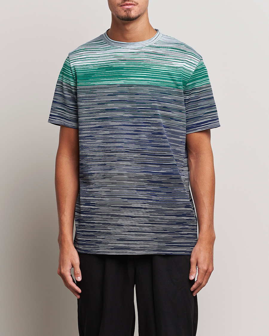 Herre | T-Shirts | Missoni | Space Dyed Degrade T-Shirt Blue/Green