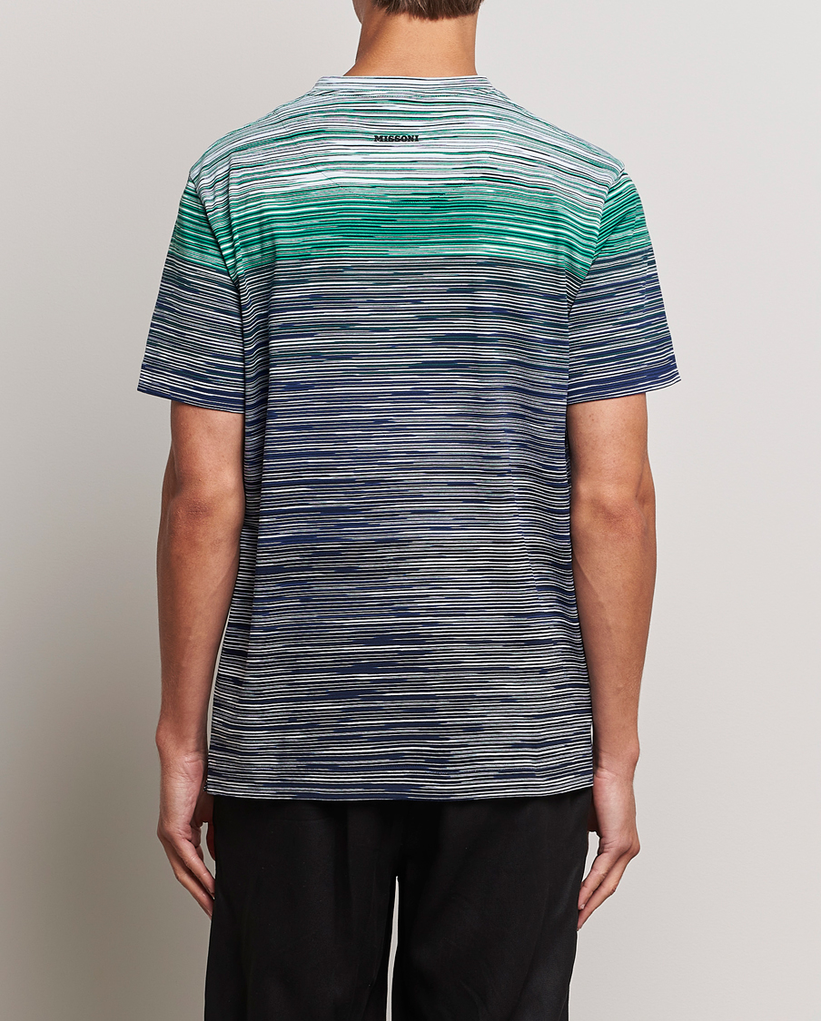 Herre | T-Shirts | Missoni | Space Dyed Degrade T-Shirt Blue/Green