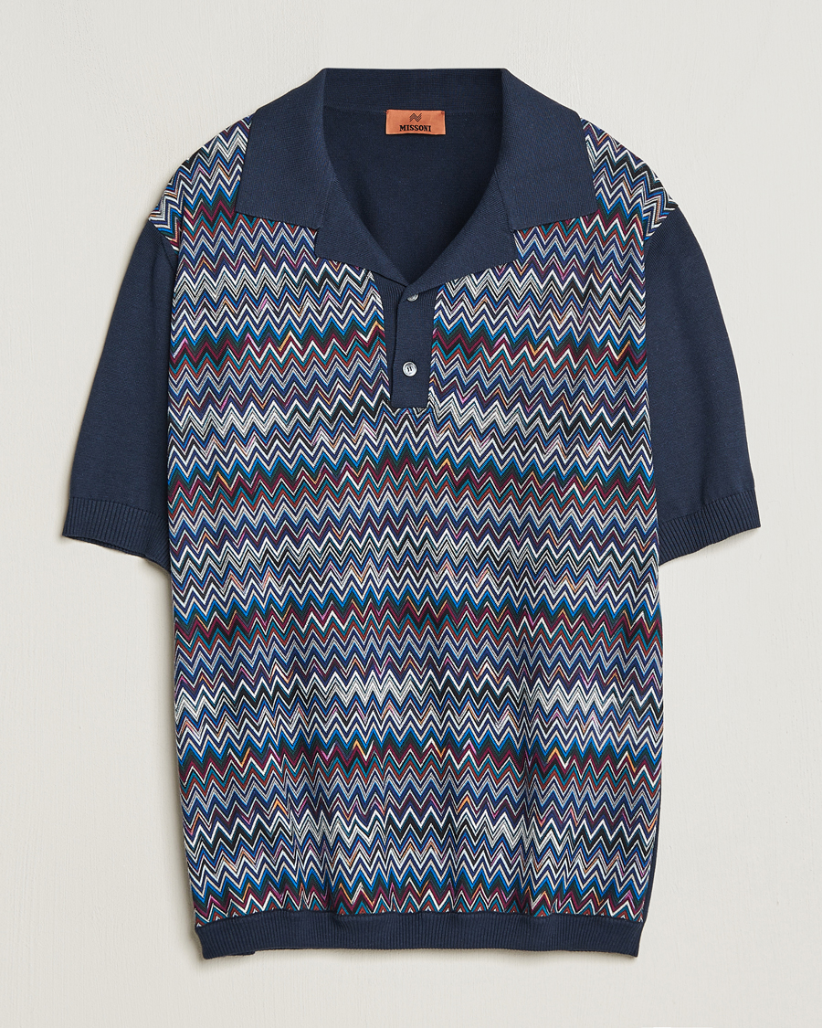 Herre | Polotrøjer | Missoni | Cotton/Silk Polo Navy