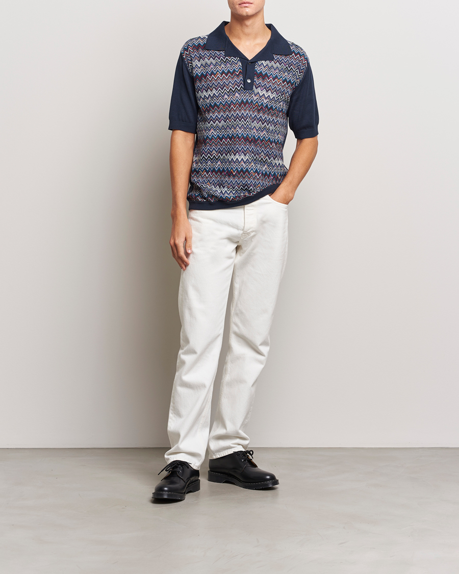 Herre | Polotrøjer | Missoni | Cotton/Silk Polo Navy
