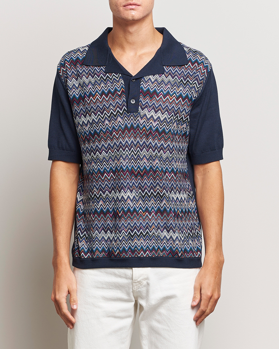 Herre | Polotrøjer | Missoni | Cotton/Silk Polo Navy