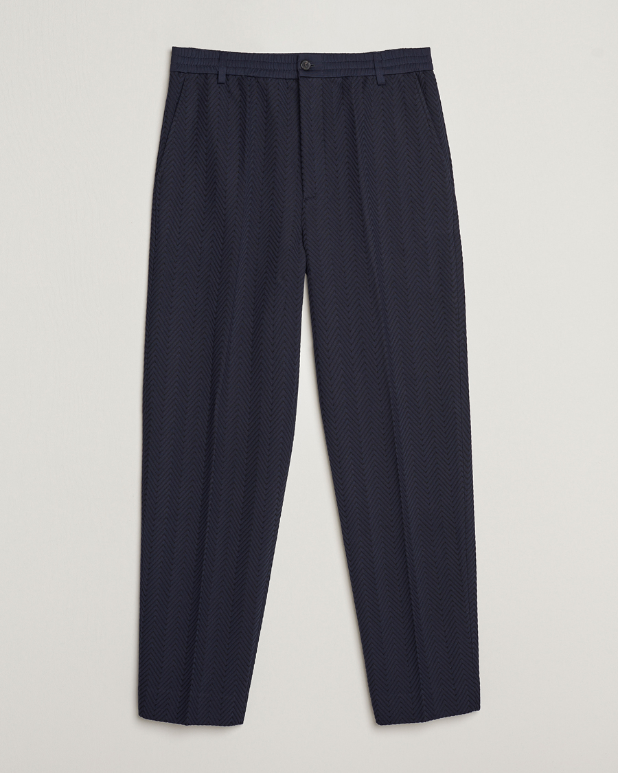Herre | Bukser | Missoni | Tonal Zig-Zag Trousers Navy
