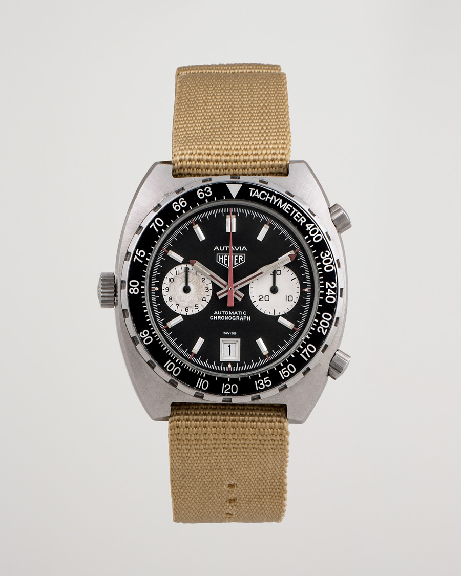 Herre | Heuer Pre-Owned Autavia 11063 'Viceroy' Tachymeter Steel Black | Heuer Pre-Owned | Autavia 11063 'Viceroy' Tachymeter Steel Black