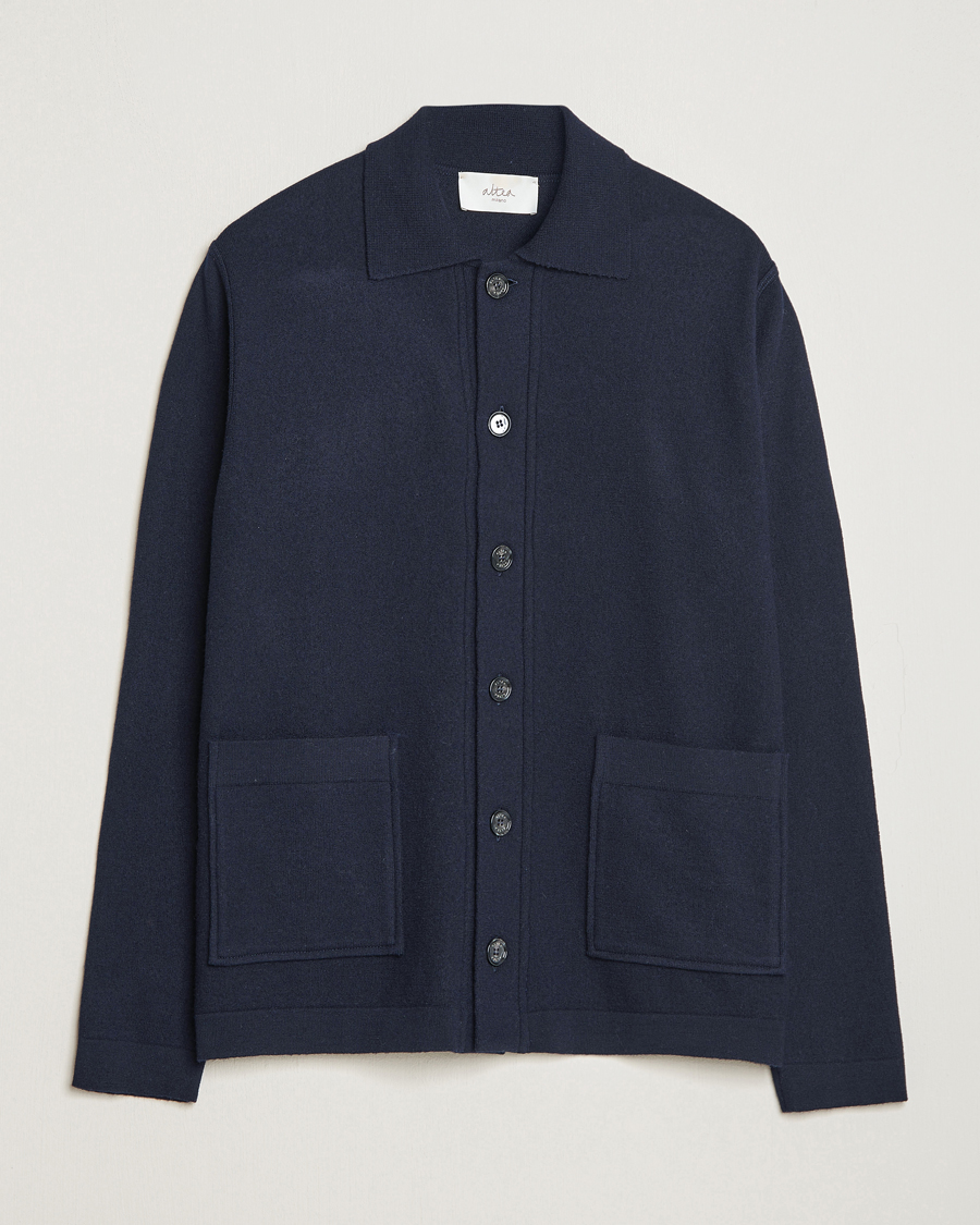 Herre | Trøjer | Altea | Wool Chore Jacket Navy