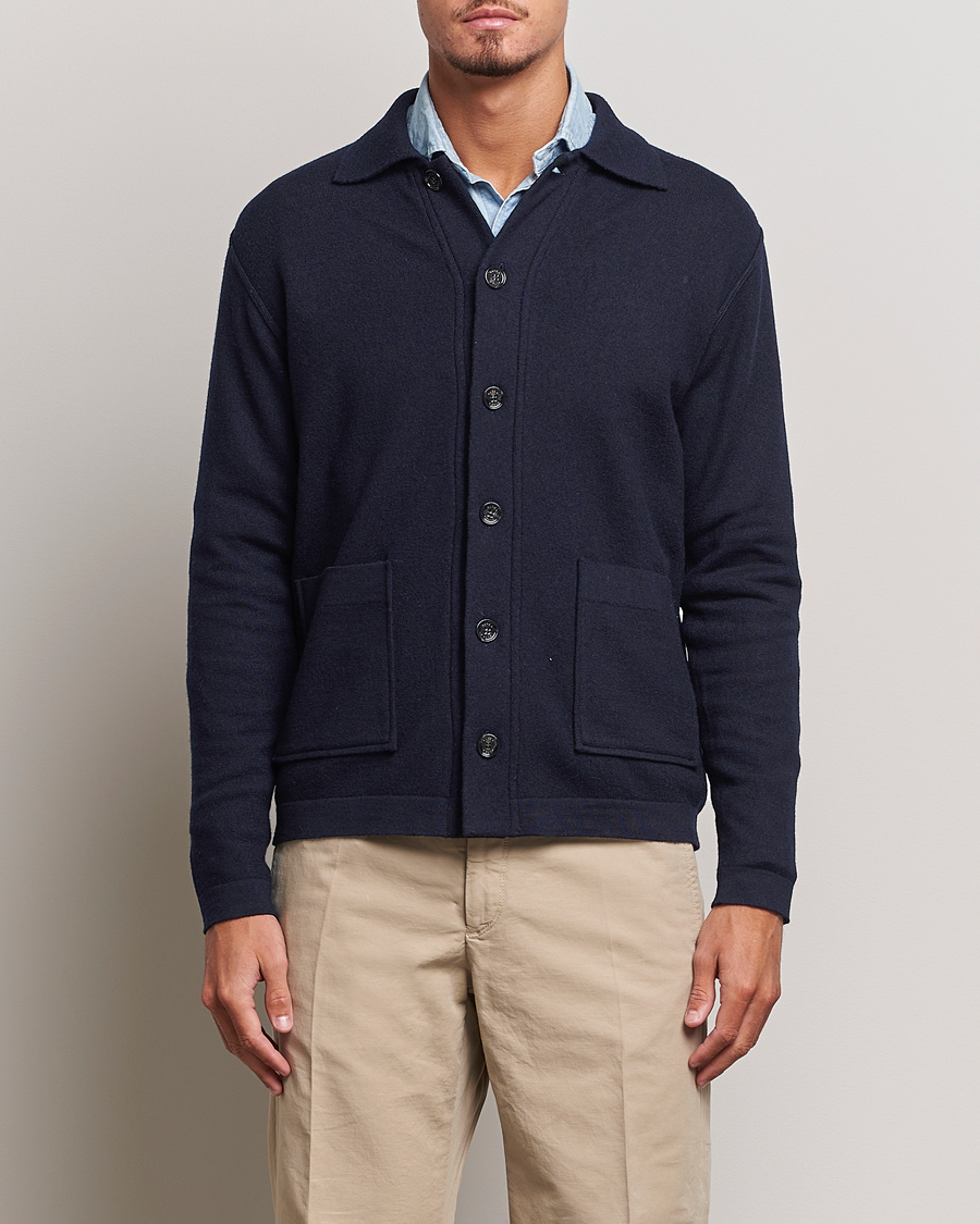 Herre | Trøjer | Altea | Wool Chore Jacket Navy