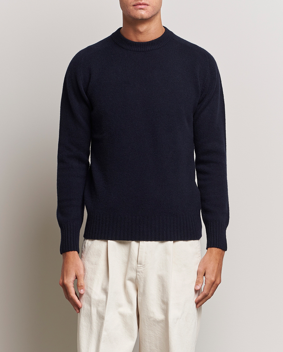 Herre | Pullovers med rund hals | Altea | Wool/Cashmere Crew Neck Pullover Navy