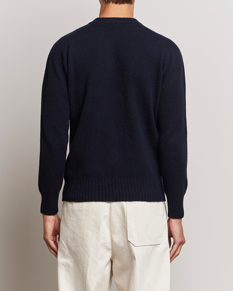 Herre | Trøjer | Altea | Wool/Cashmere Crew Neck Pullover Navy