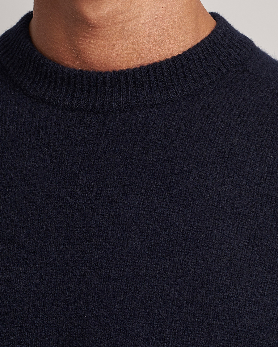 Herre | Trøjer | Altea | Wool/Cashmere Crew Neck Pullover Navy