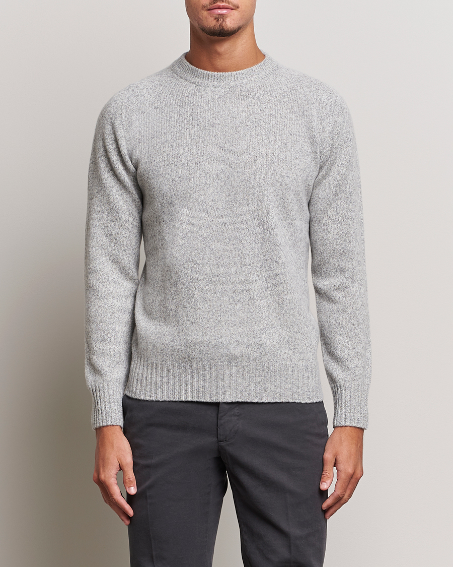 Herre | Pullovers med rund hals | Altea | Wool/Cashmere Crew Neck Pullover Grey Melange
