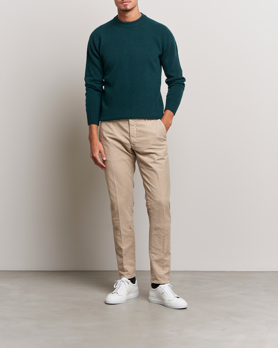 Herre | Trøjer | Altea | Wool/Cashmere Crew Neck Pullover Dark Green