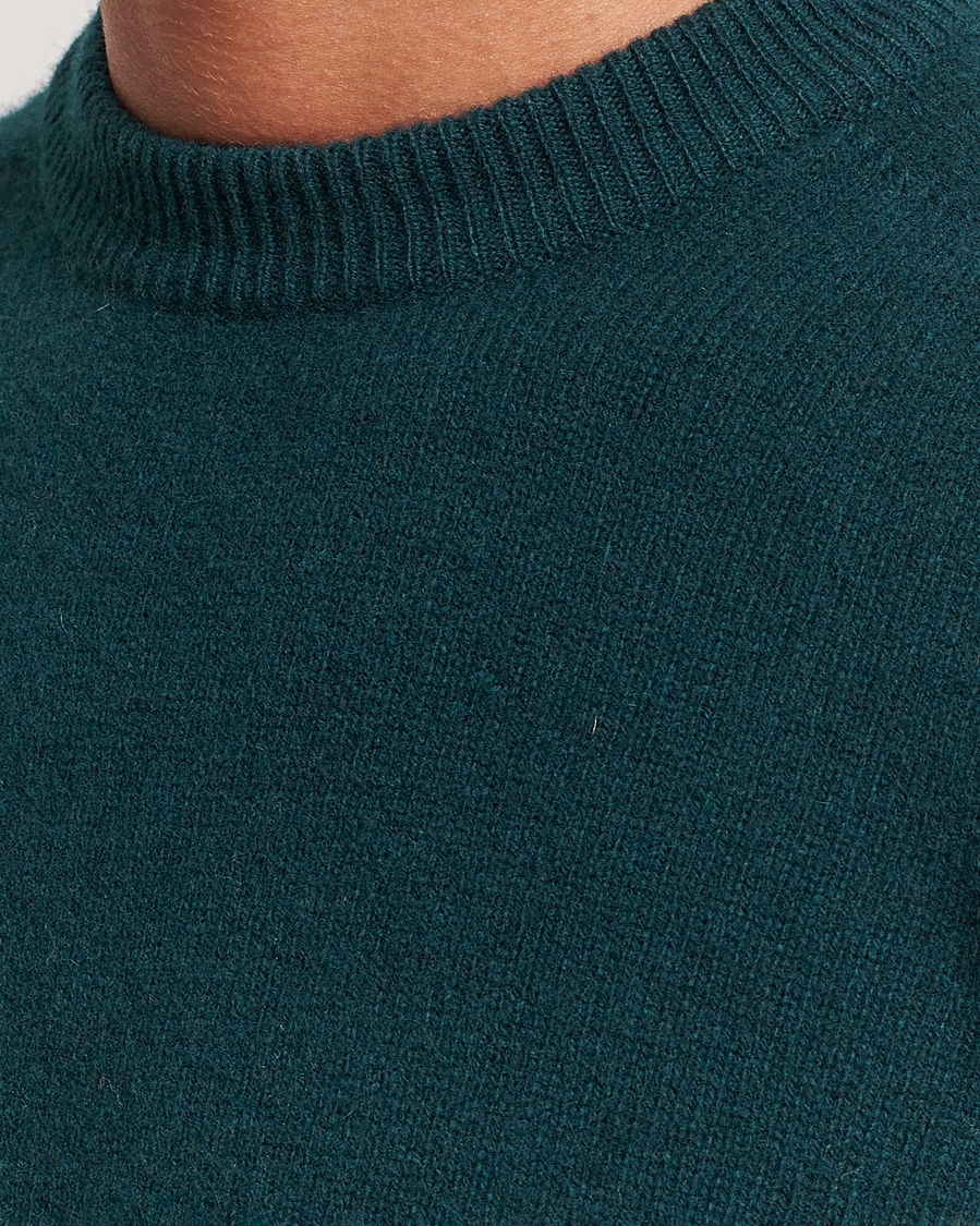 Herre | Trøjer | Altea | Wool/Cashmere Crew Neck Pullover Dark Green