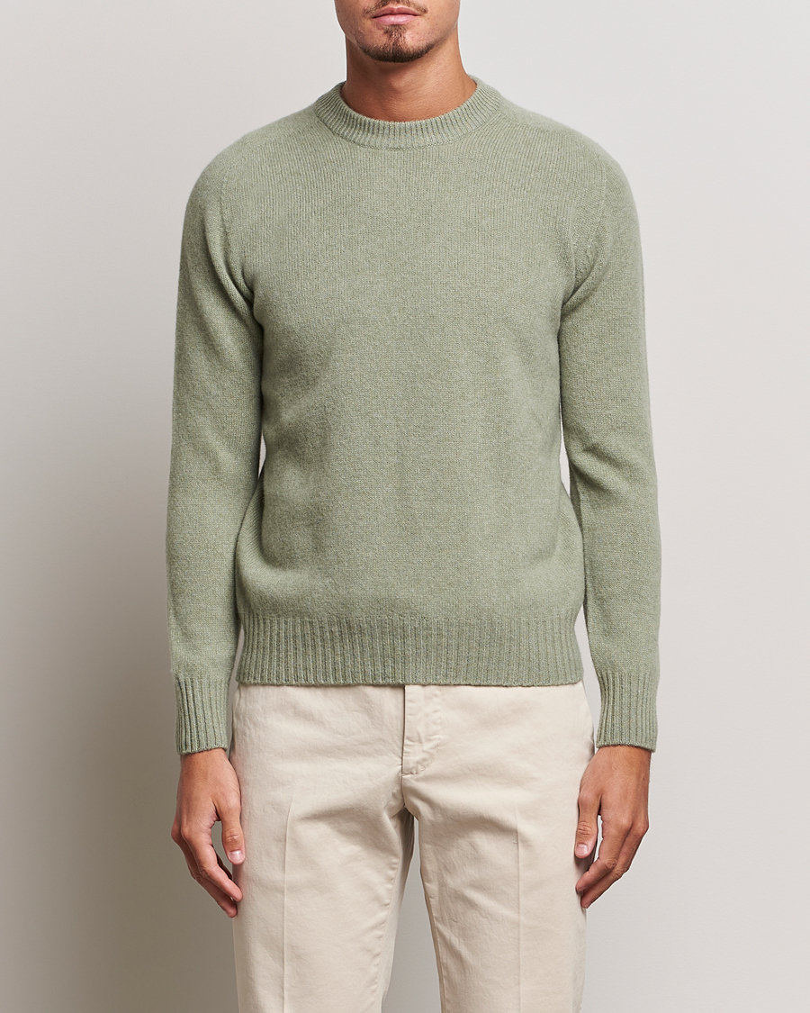 Herre | Trøjer | Altea | Wool/Cashmere Crew Neck Pullover Sage
