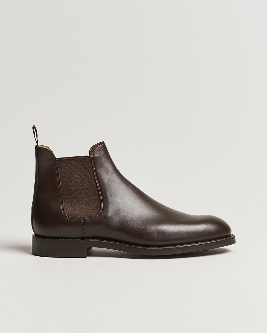 Herre | Støvler | Crockett & Jones | Chelsea 5 Dk Brown Wax Calf