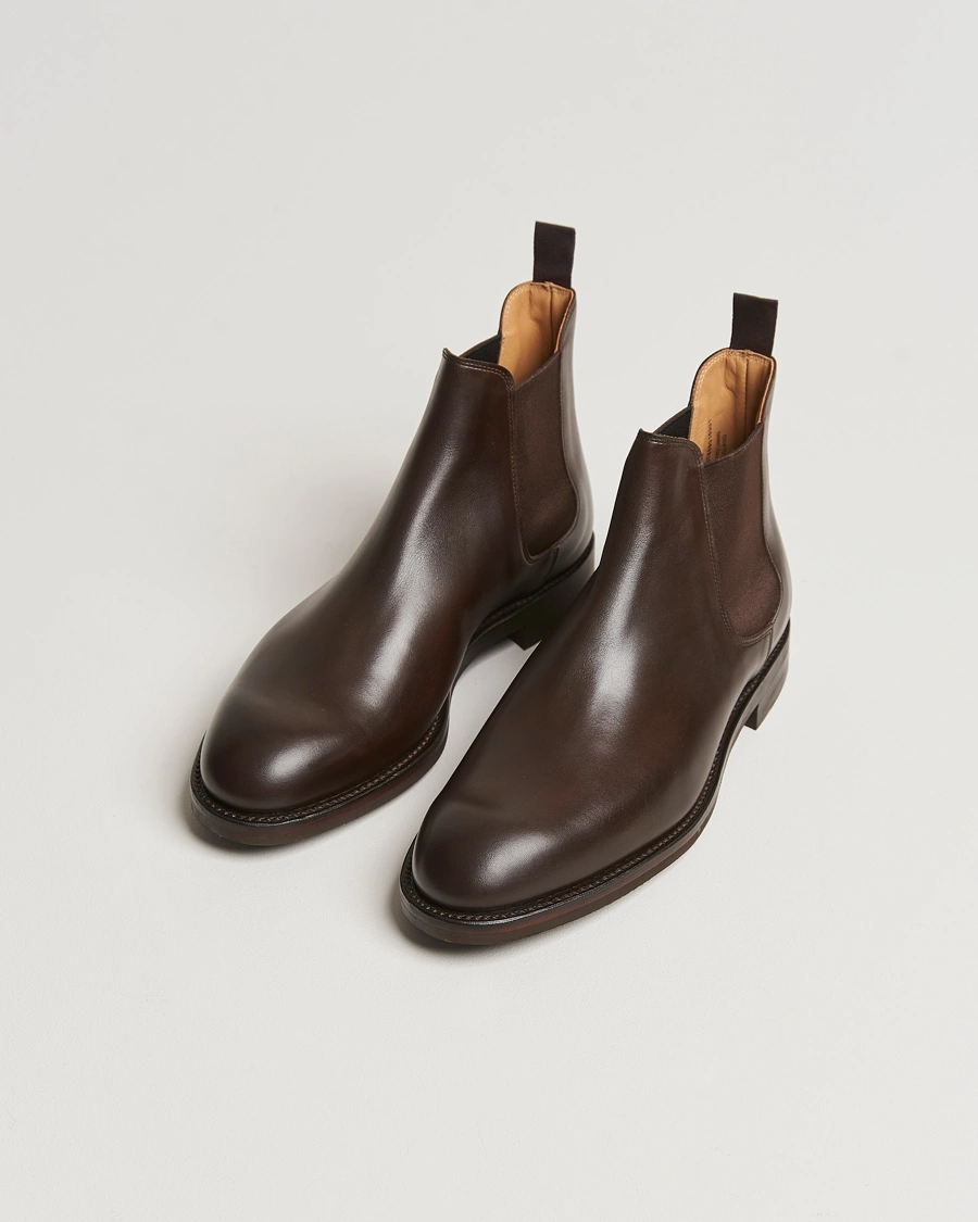 Herre | Afdelinger | Crockett & Jones | Chelsea 5 Dk Brown Wax Calf