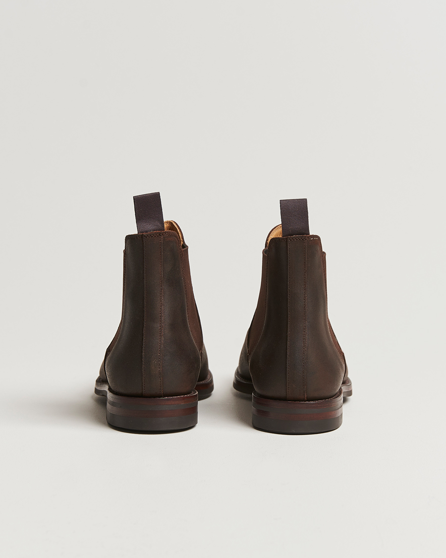 Herre | Støvler | Crockett & Jones | Chelsea 5 Dk Brown Rough-Out Suede