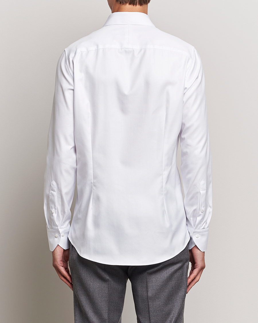 Herre | Skjorter | Stenströms | 1899 Slim Supima Cotton Twill Shirt White