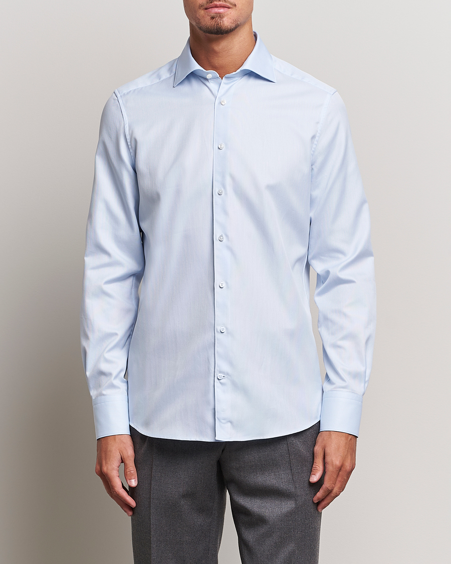 Herre | Businesskjorter | Stenströms | 1899 Slim Cotton Royal Oxford Shirt Blue