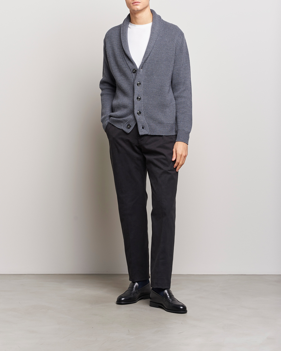 Herre | Trøjer | Altea | Shawl Collar Cardigan Charcoal