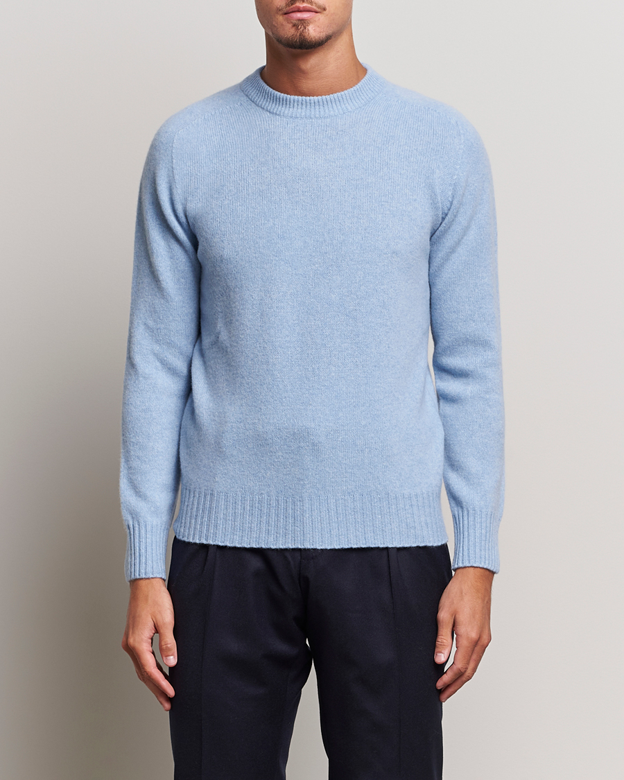 Herre | Trøjer | Altea | Wool/Cashmere Crew Neck Pullover Light Blue