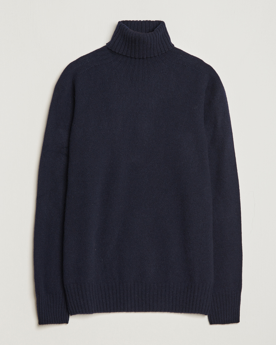 Herre | Trøjer | Altea | Wool/Cashmere Crew Neck Rollneck Navy