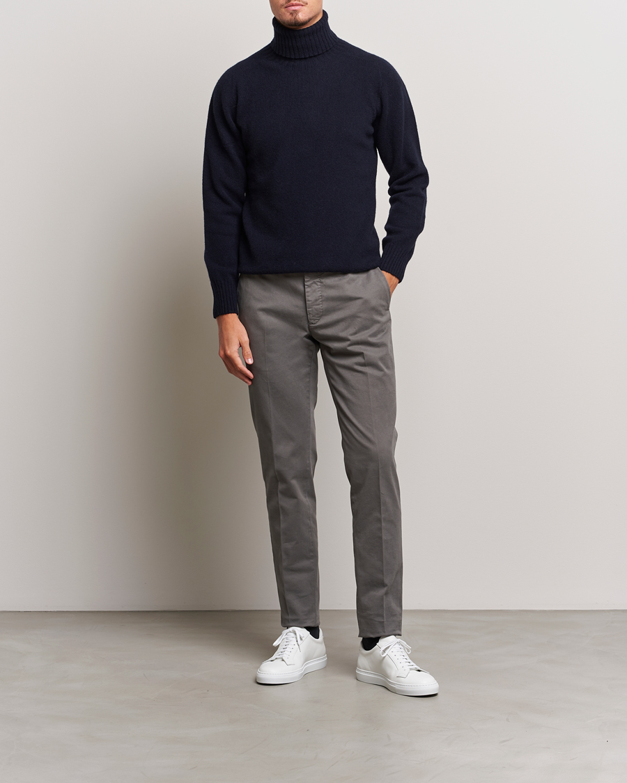 Herre | Trøjer | Altea | Wool/Cashmere Crew Neck Rollneck Navy
