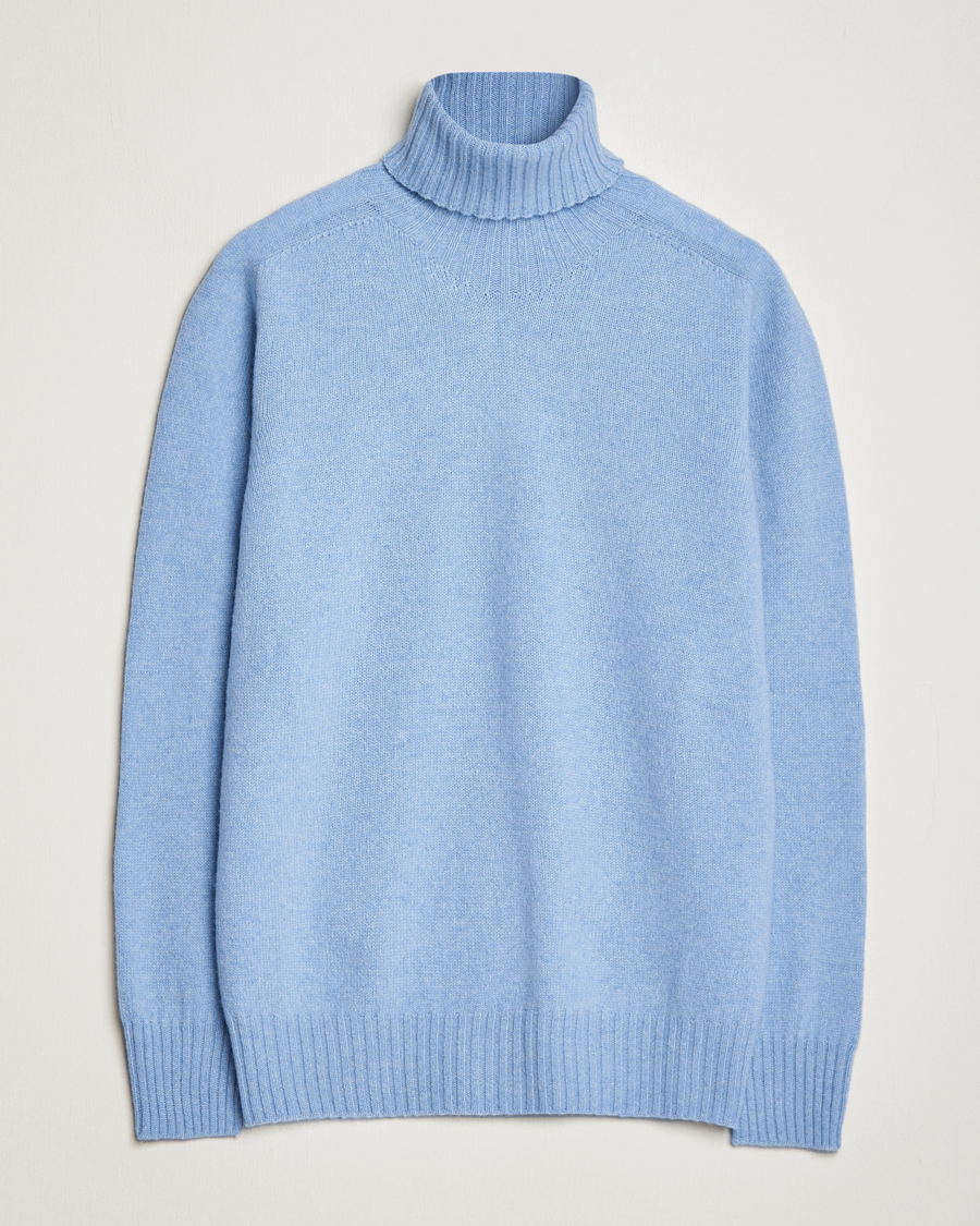 Herre | Trøjer | Altea | Wool/Cashmere Crew Neck Rollneck Light Blue